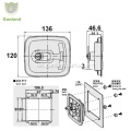 GL-12154 Schwarzes Plastikschrank Brust T-Handschloss